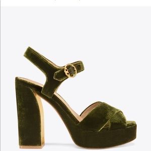 Tory Burch Velvet Platform Sandal
